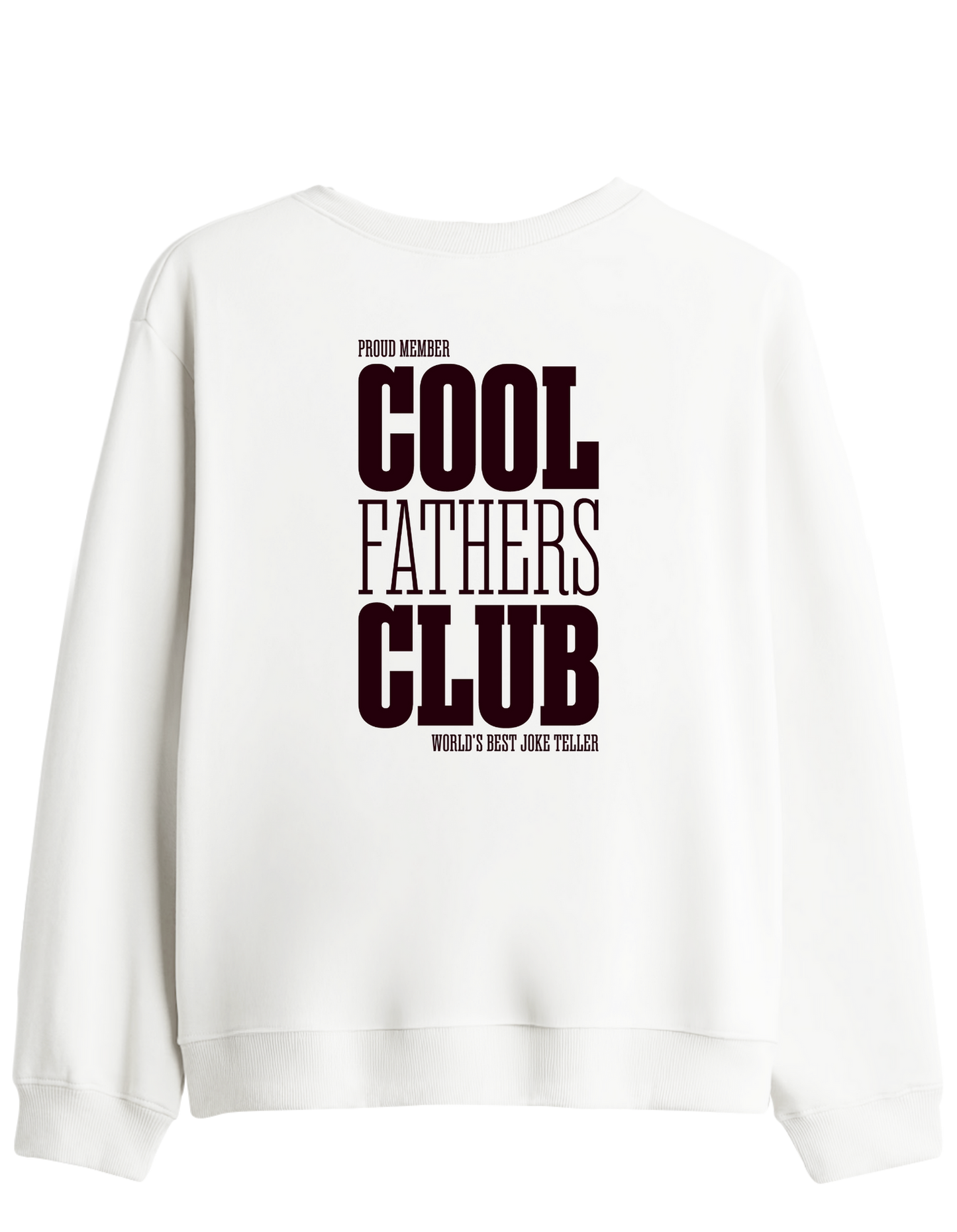 Cool Fathers Club Baskılı Bisiklet Yaka Sweatshirt