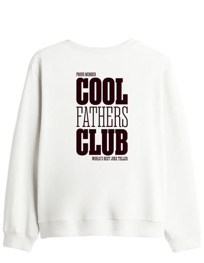 Cool Fathers Club Baskılı Bisiklet Yaka Sweatshirt