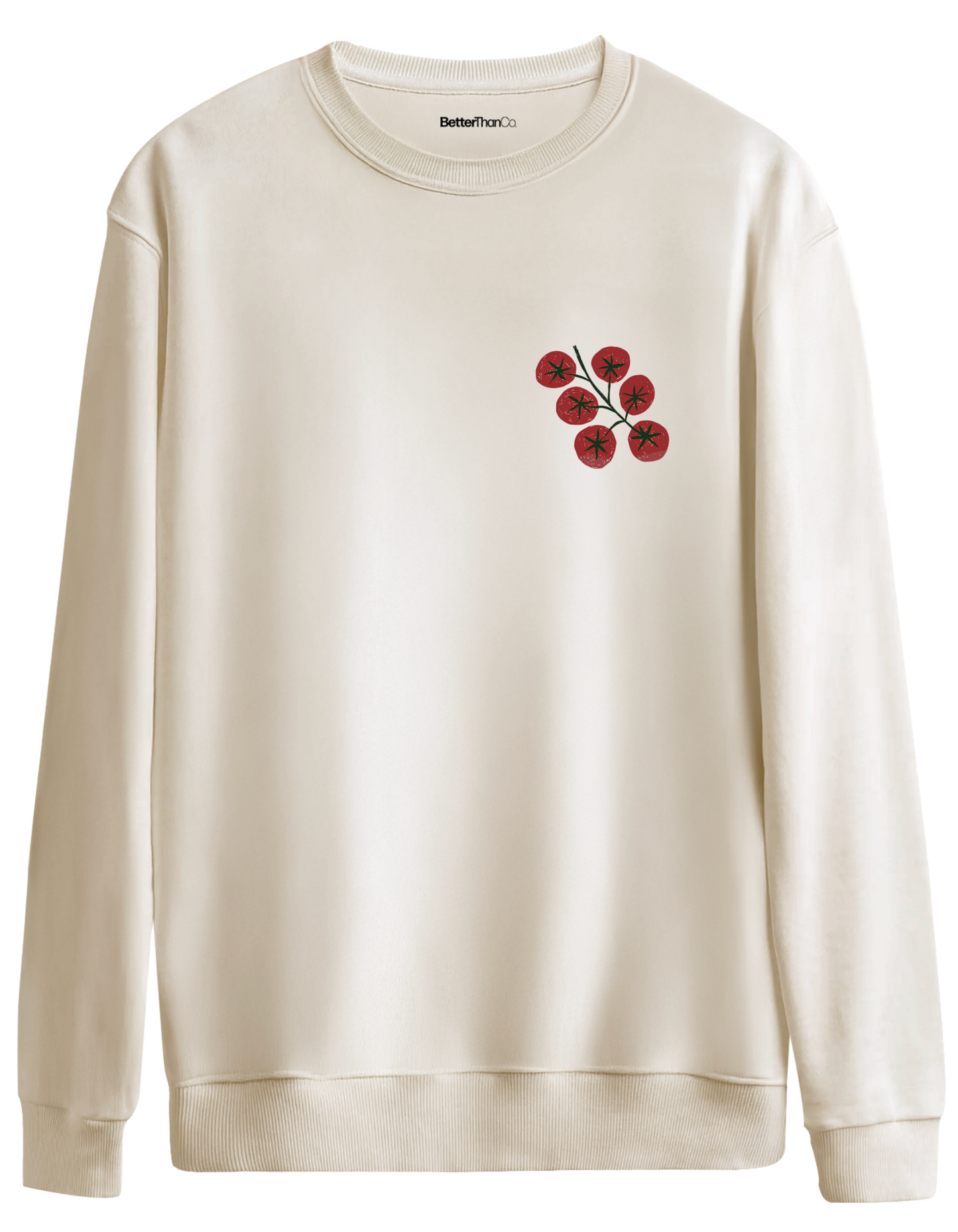 Tomatoes Baskılı Bisiklet Yaka Oversize Sweatshirt