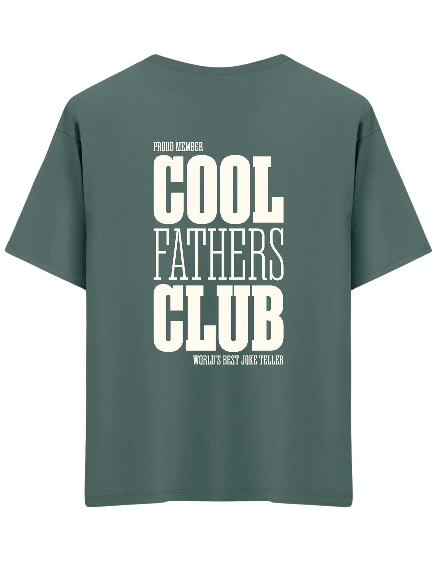 Cool Fathers Club Baskılı Bisiklet Yaka Oversize T-shirt