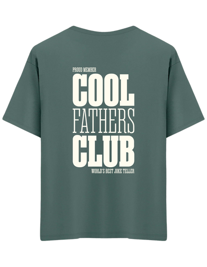 Cool Fathers Club Baskılı Bisiklet Yaka Oversize T-shirt