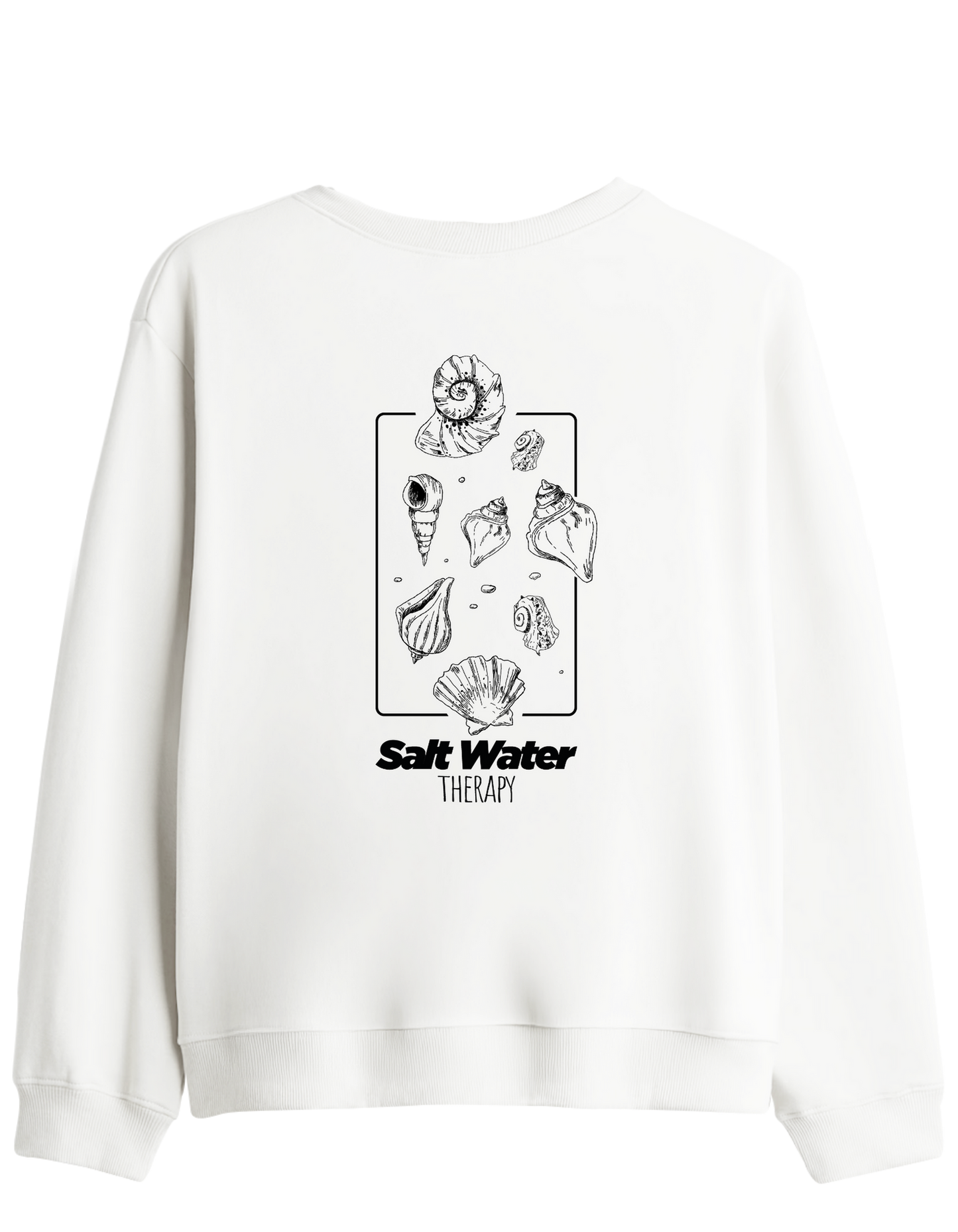 Salt Water Baskılı Bisiklet Yaka Sweatshirt