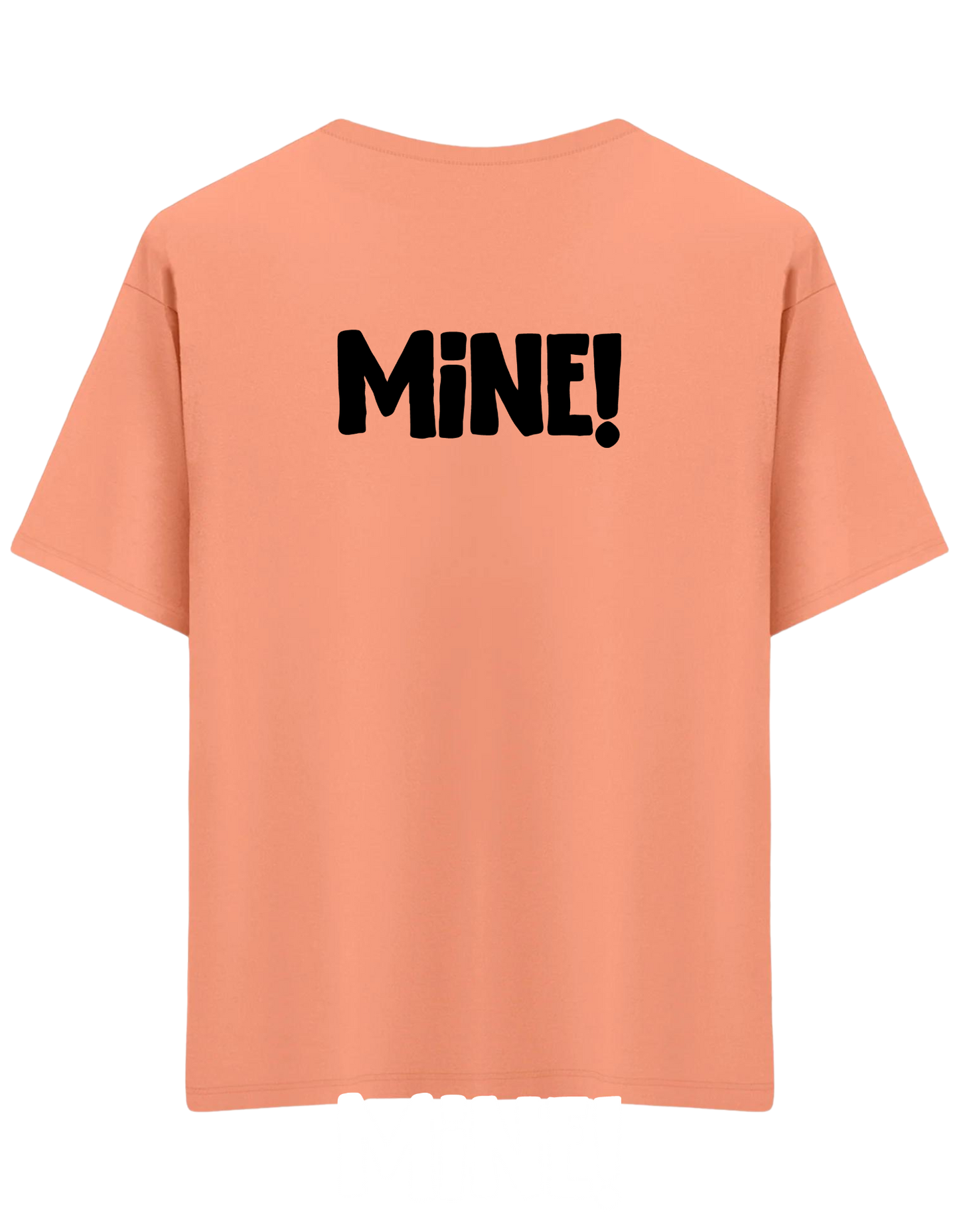 Mine! Baskılı Bisiklet Yaka Oversize T-shirt