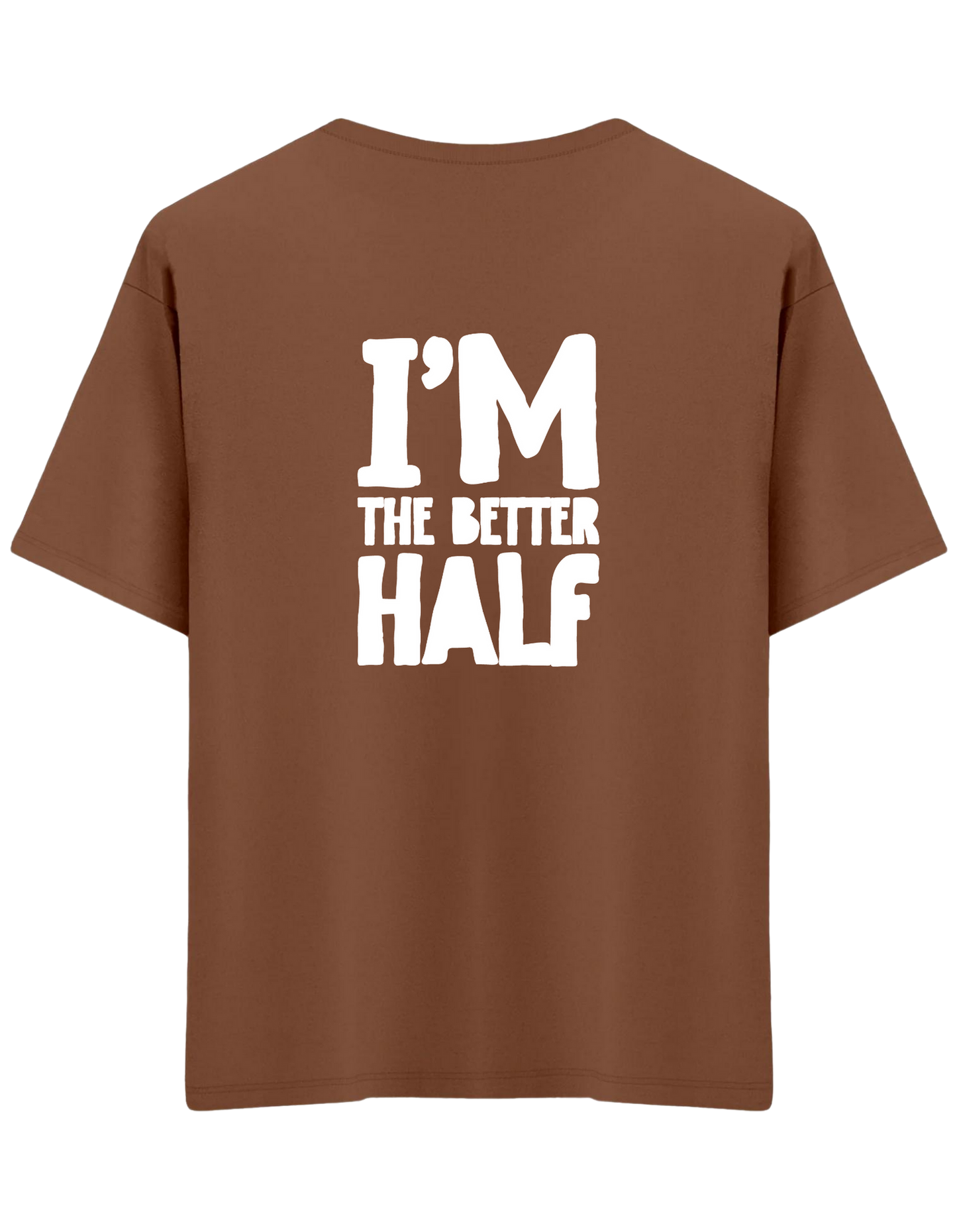 The Better Half Baskılı Bisiklet Yaka Oversize T-shirt