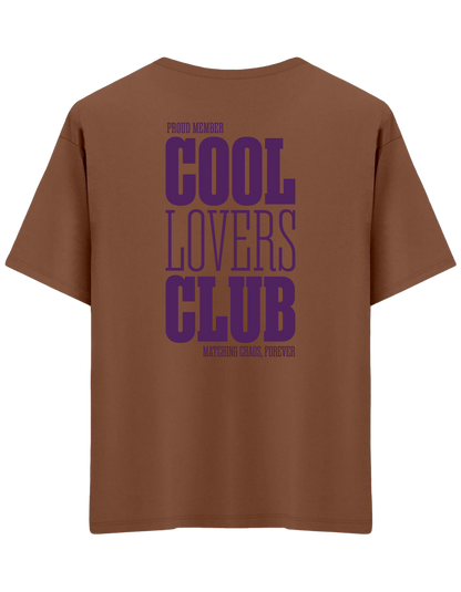 Cool Lovers Baskılı Bisiklet Yaka Oversize T-shirt