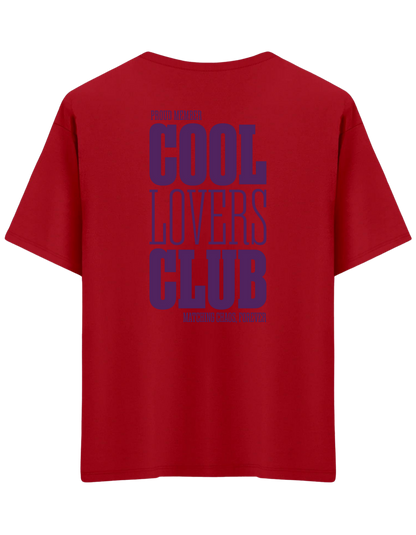 Cool Lovers Baskılı Bisiklet Yaka Oversize T-shirt