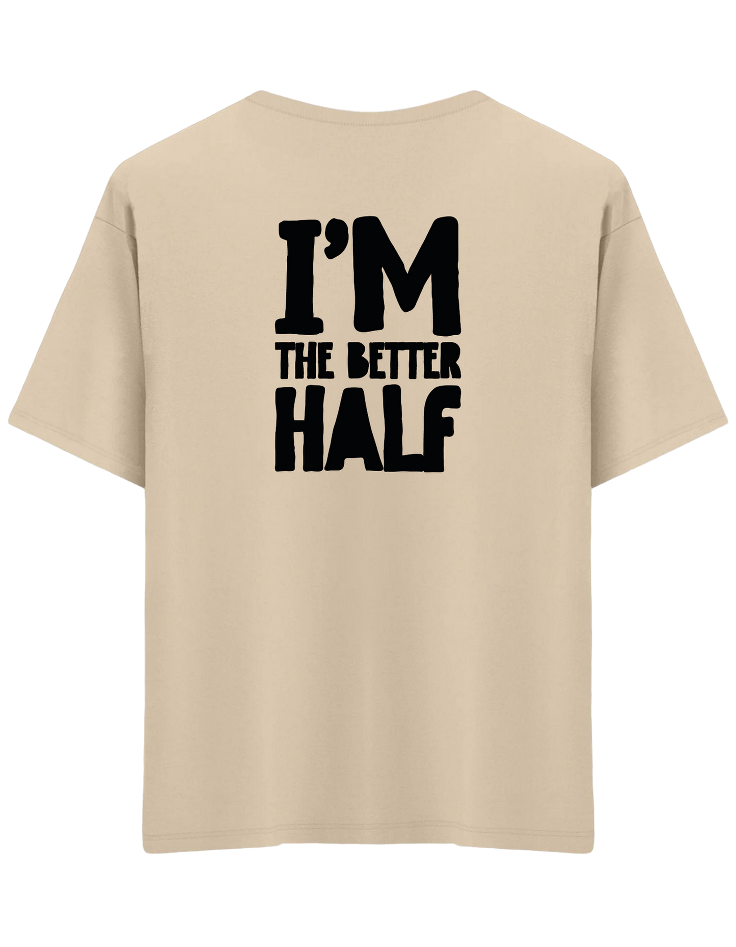 The Better Half Baskılı Bisiklet Yaka Oversize T-shirt