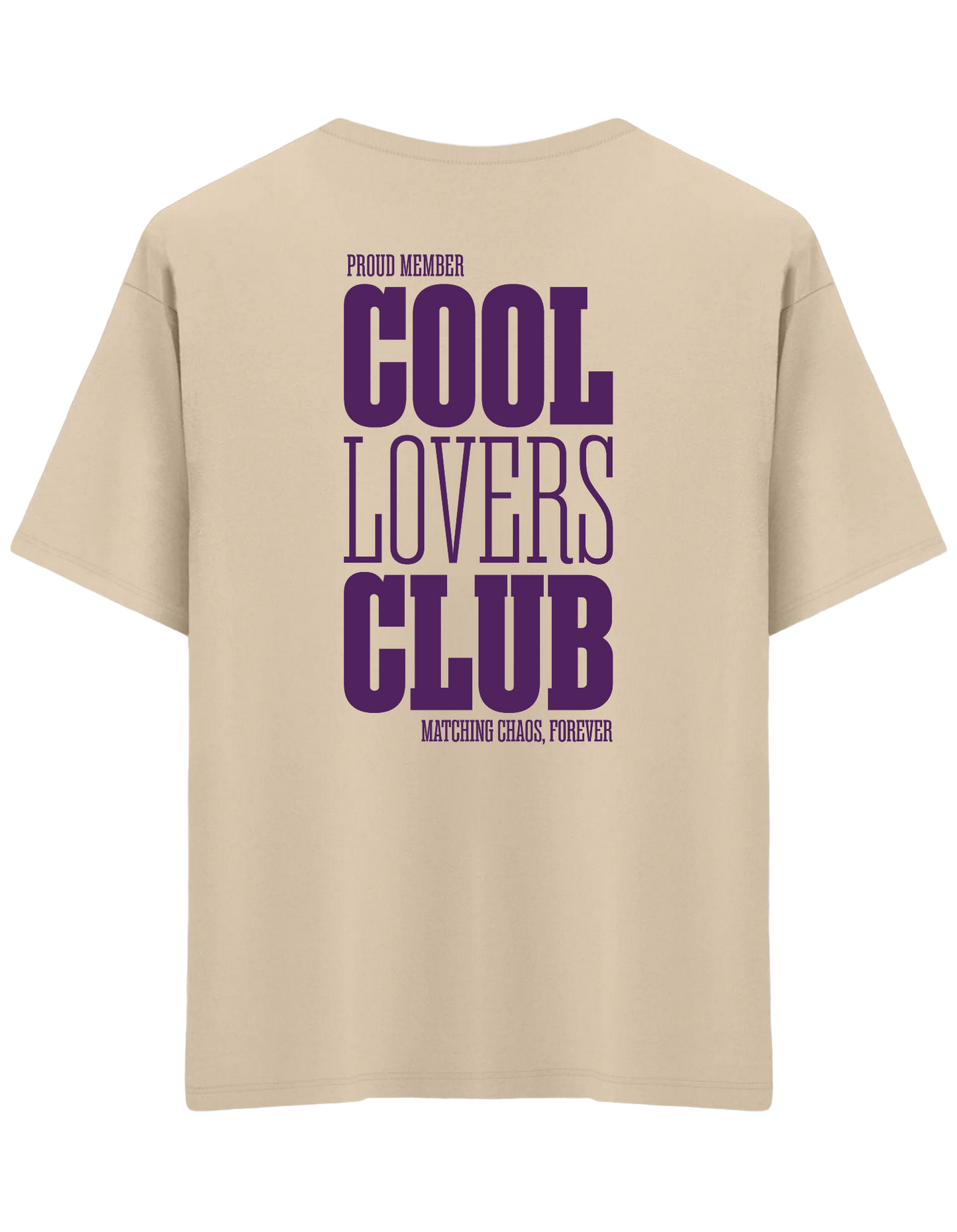 Cool Lovers Baskılı Bisiklet Yaka Oversize T-shirt