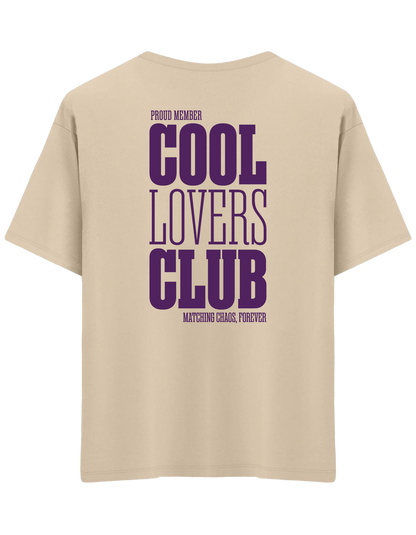 Cool Lovers Baskılı Bisiklet Yaka Oversize T-shirt