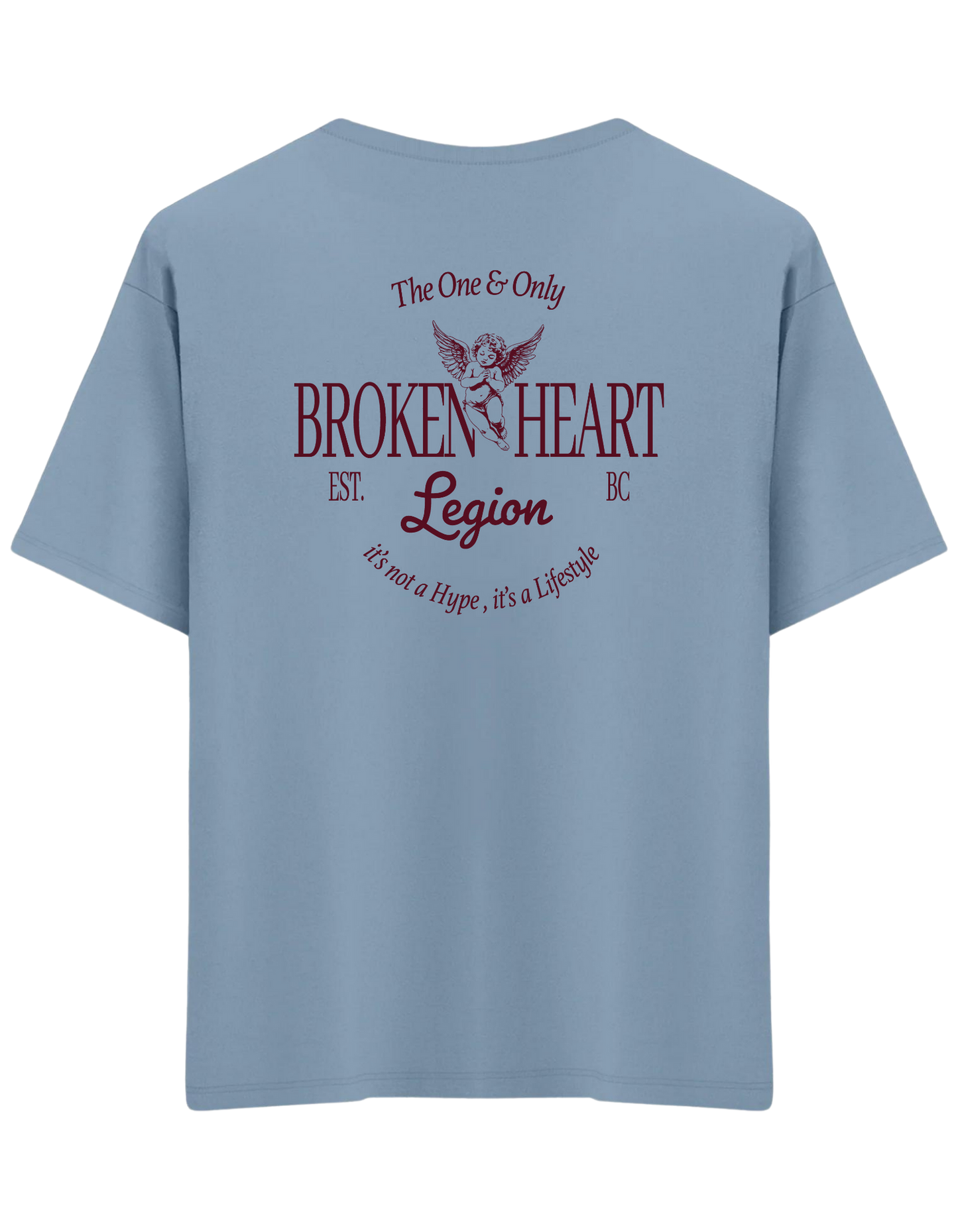 Broken Heart Baskılı Bisiklet Yaka Oversize T-shirt