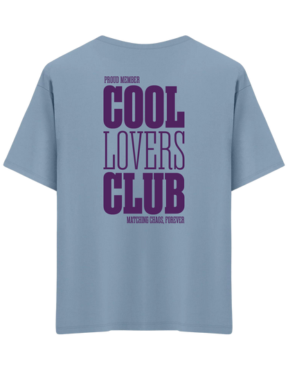 Cool Lovers Baskılı Bisiklet Yaka Oversize T-shirt