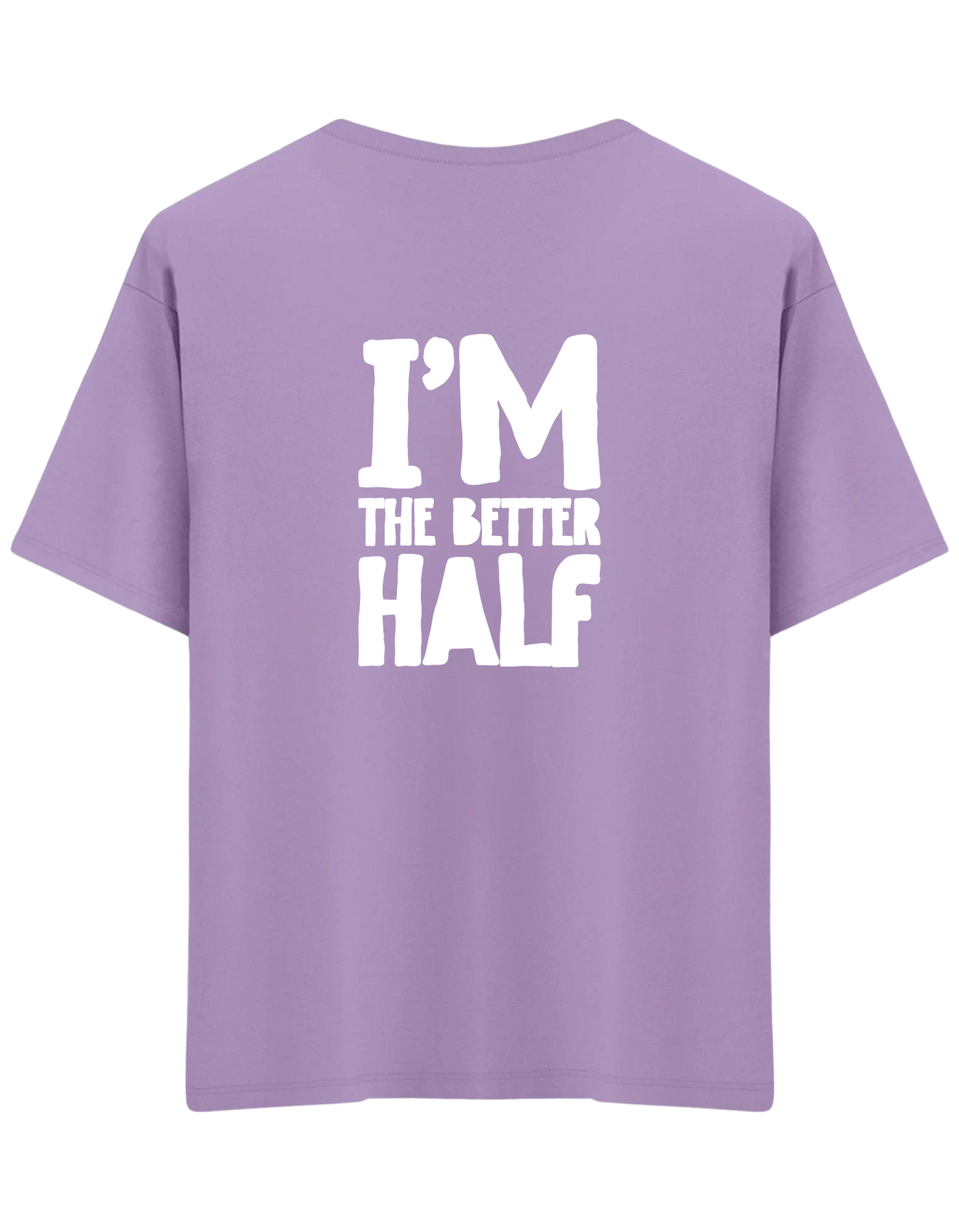 The Better Half Baskılı Bisiklet Yaka Oversize T-shirt