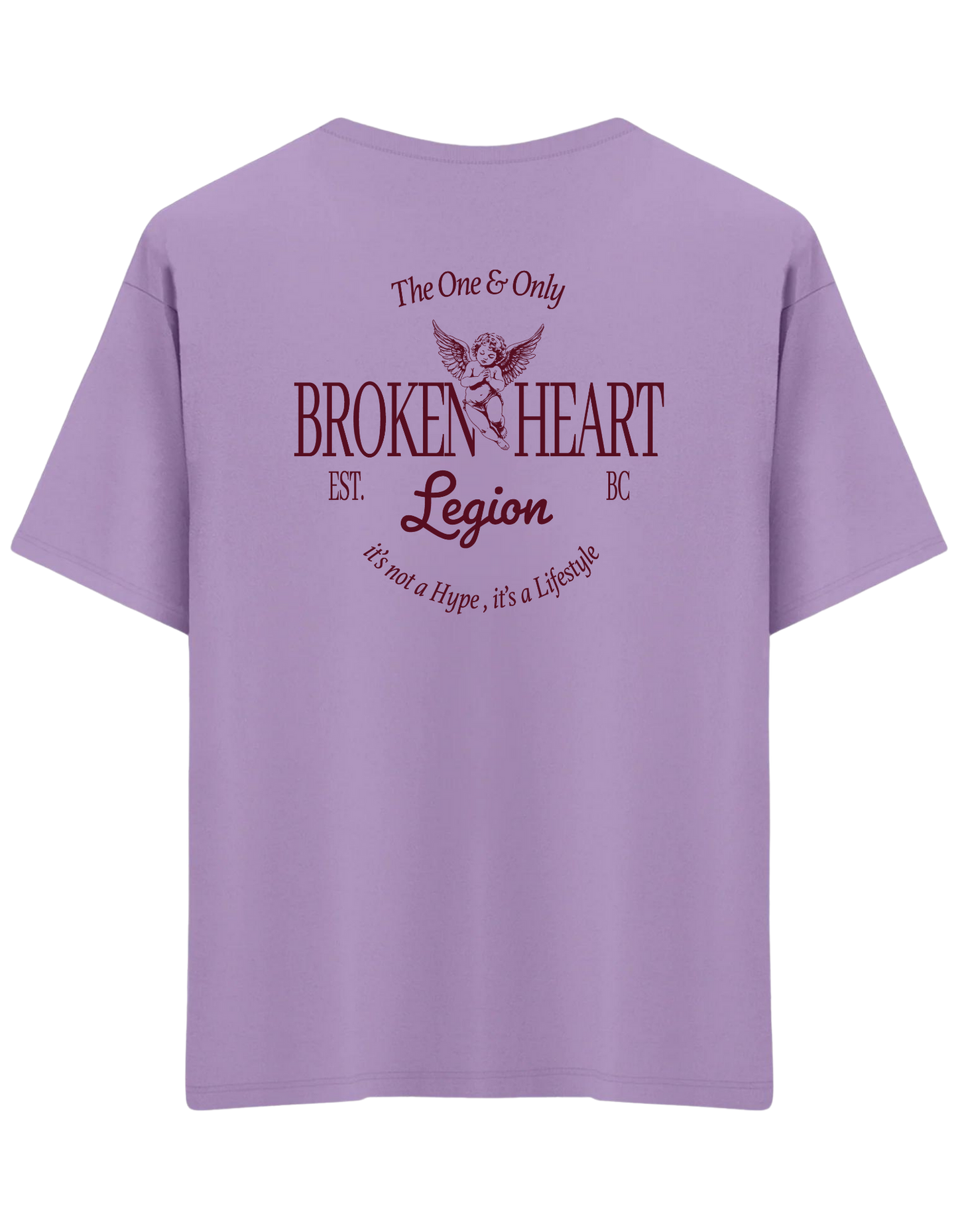 Broken Heart Baskılı Bisiklet Yaka Oversize T-shirt