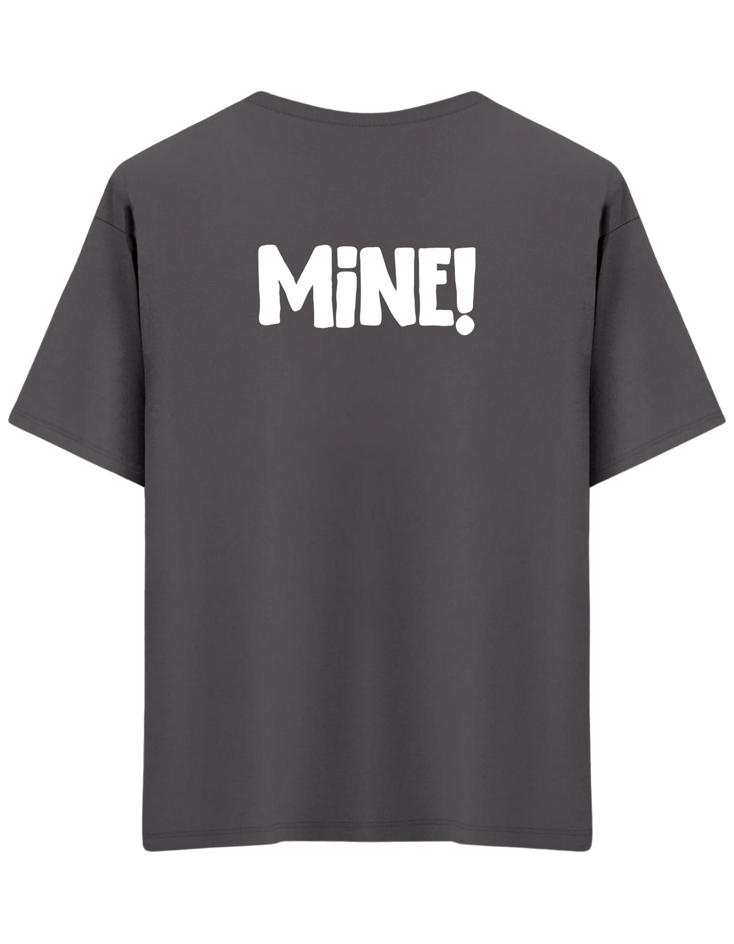 Mine! Baskılı Bisiklet Yaka Oversize T-shirt