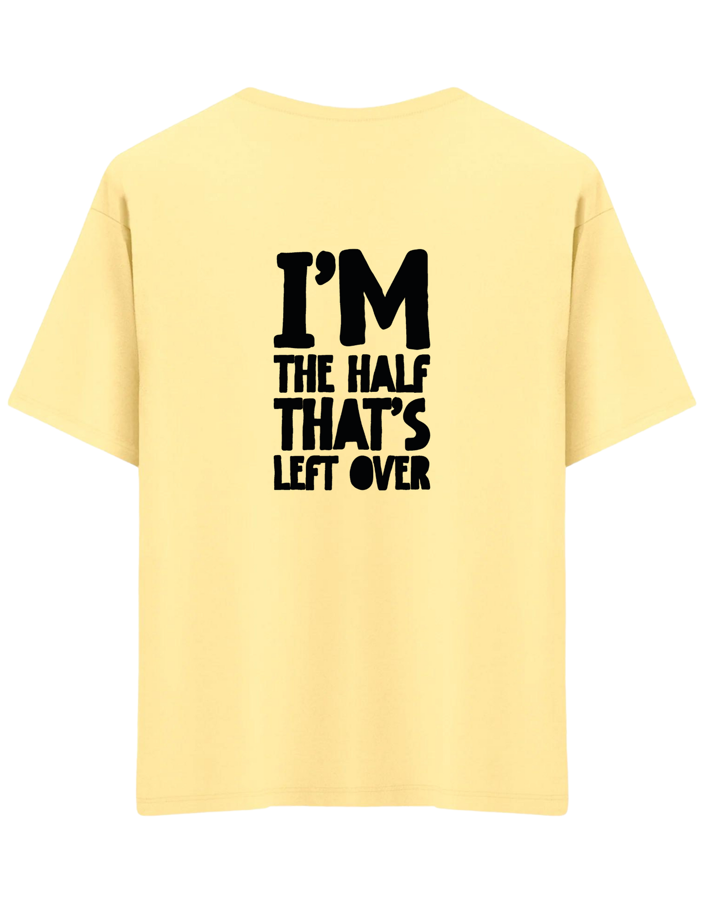 That's Left Over Baskılı Bisiklet Yaka Oversize T-shirt