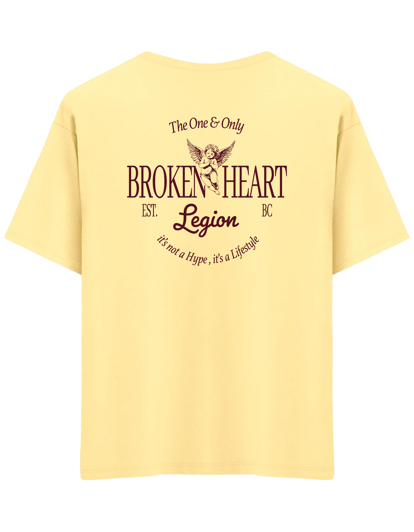 Broken Heart Baskılı Bisiklet Yaka Oversize T-shirt