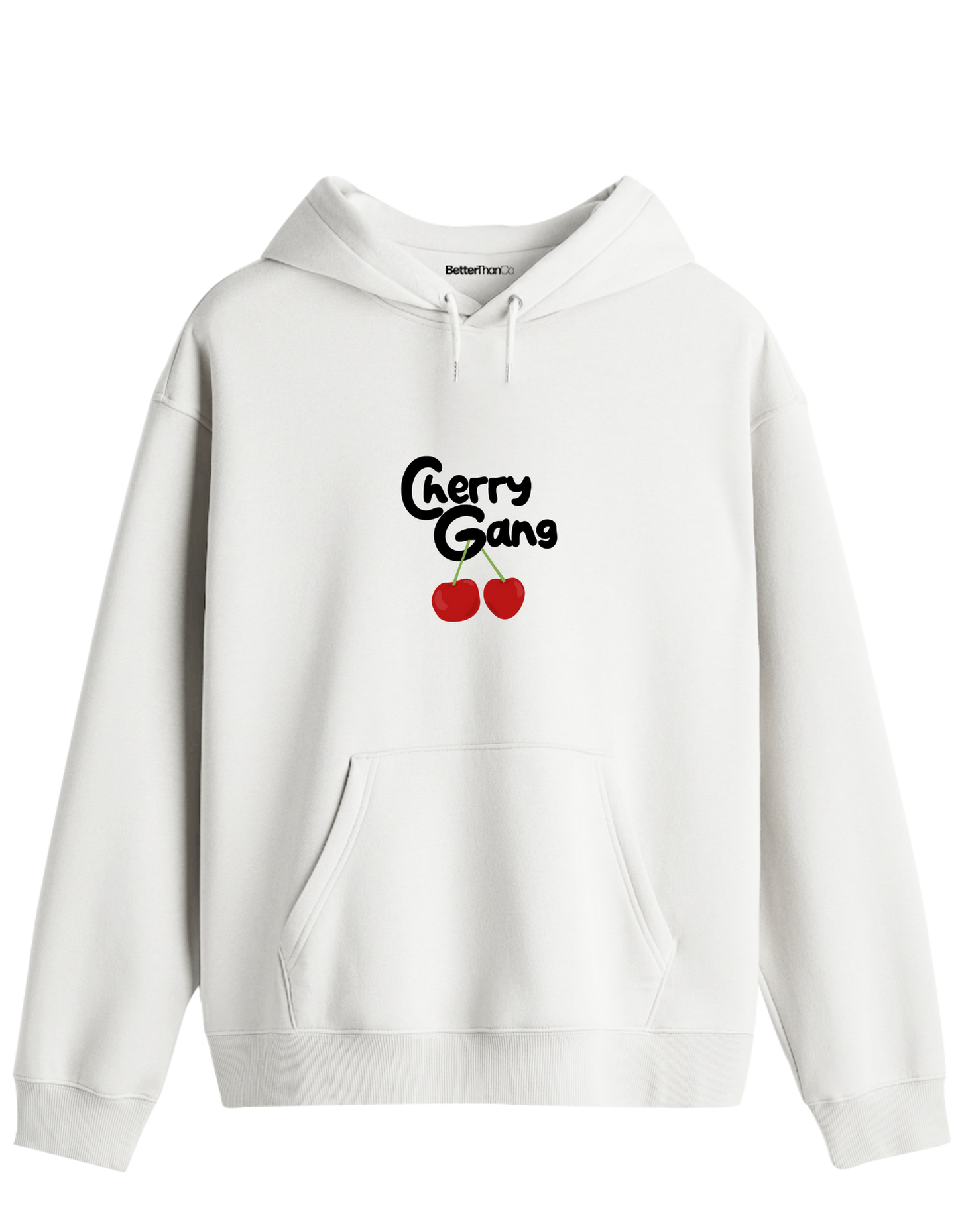 Cherry Gang Baskılı Unisex Kapüşonlu Yaka Hoodie