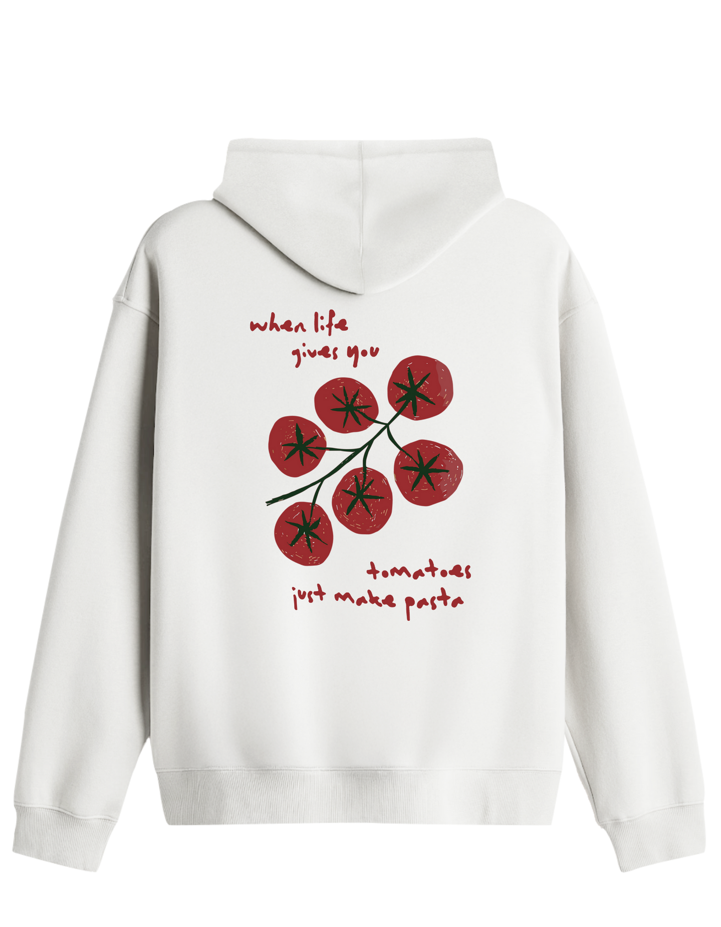 Tomatoes Baskılı Unisex Kapüşonlu Yaka Hoodie