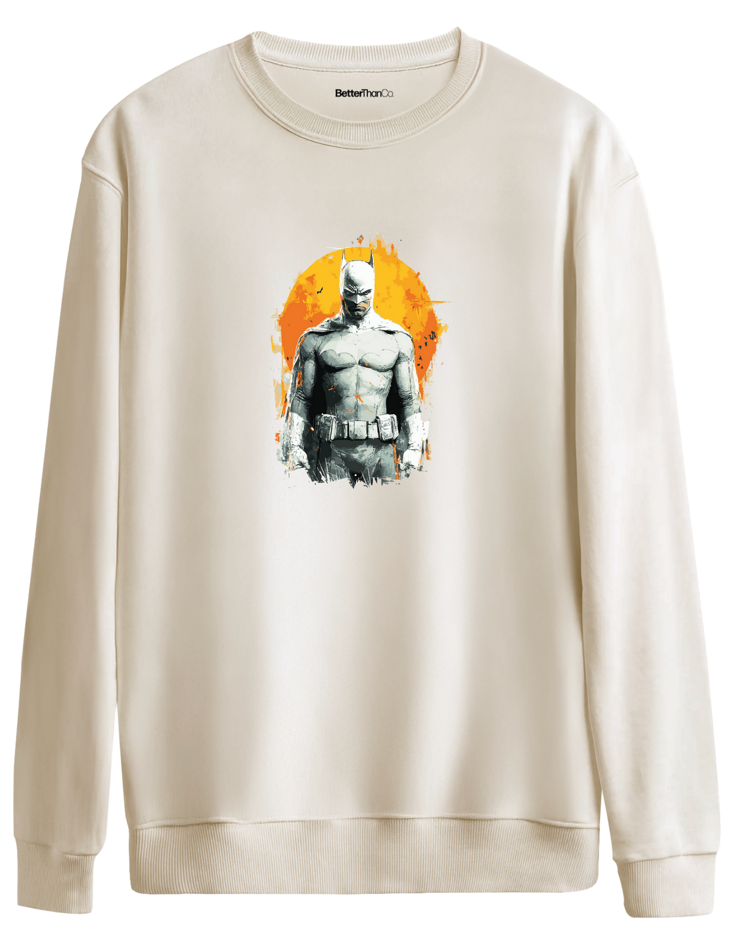 Whiteman Baskılı Bisiklet Yaka Oversize Sweatshirt