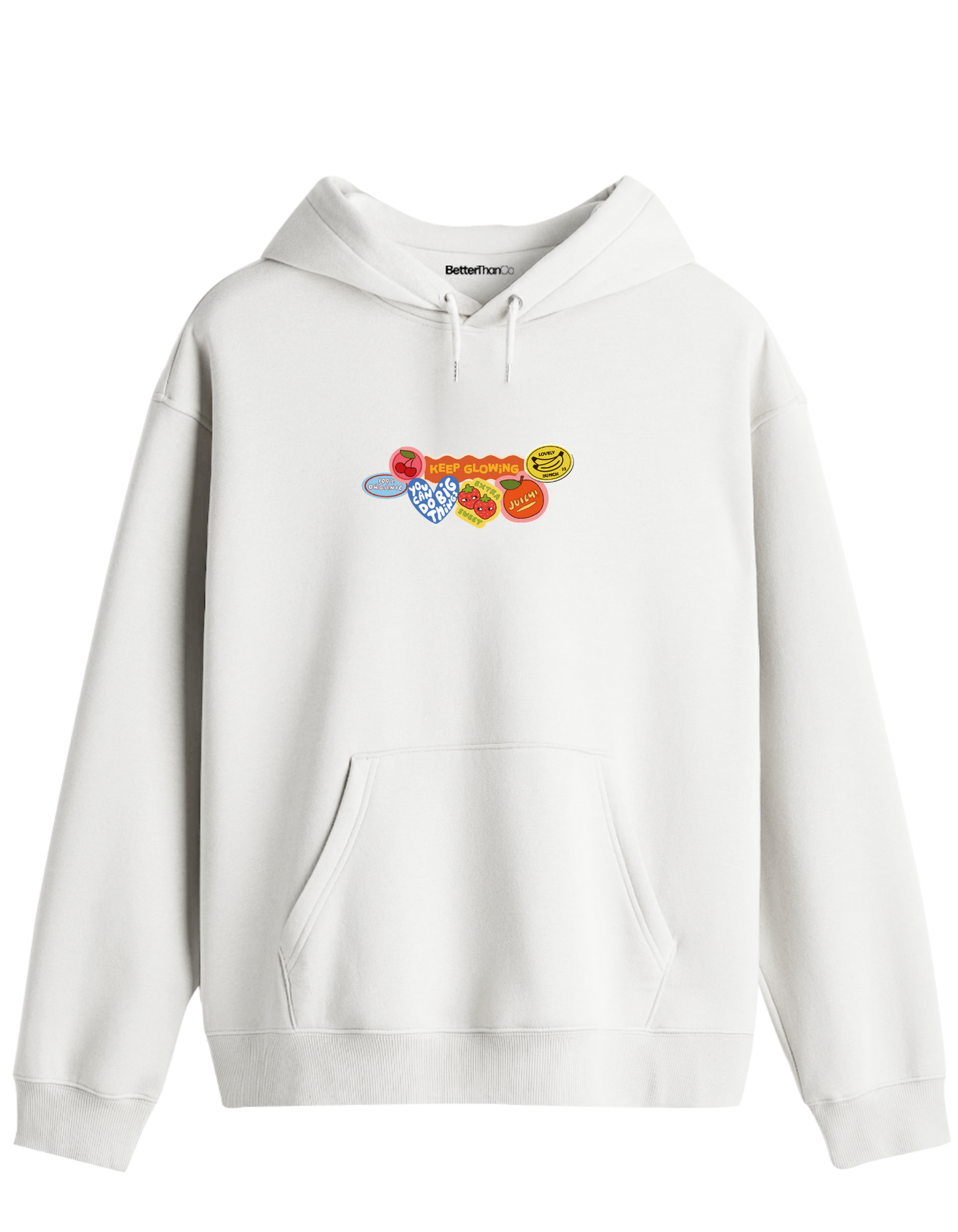Fruits Baskılı Unisex Kapüşonlu Yaka Hoodie
