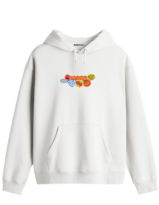 Fruits Baskılı Unisex Kapüşonlu Yaka Hoodie