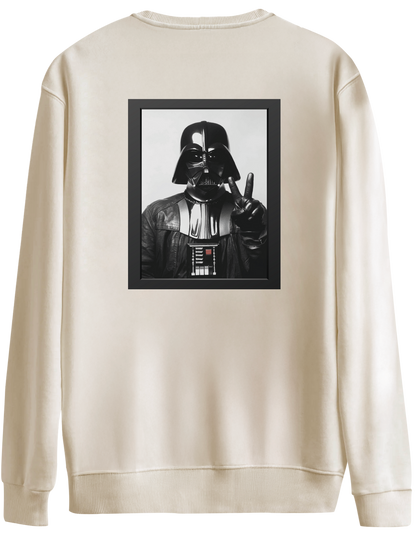 Master Of Peace Baskılı Bisiklet Yaka Oversize Sweatshirt