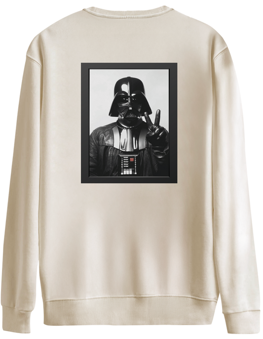 Master Of Peace Baskılı Bisiklet Yaka Oversize Sweatshirt