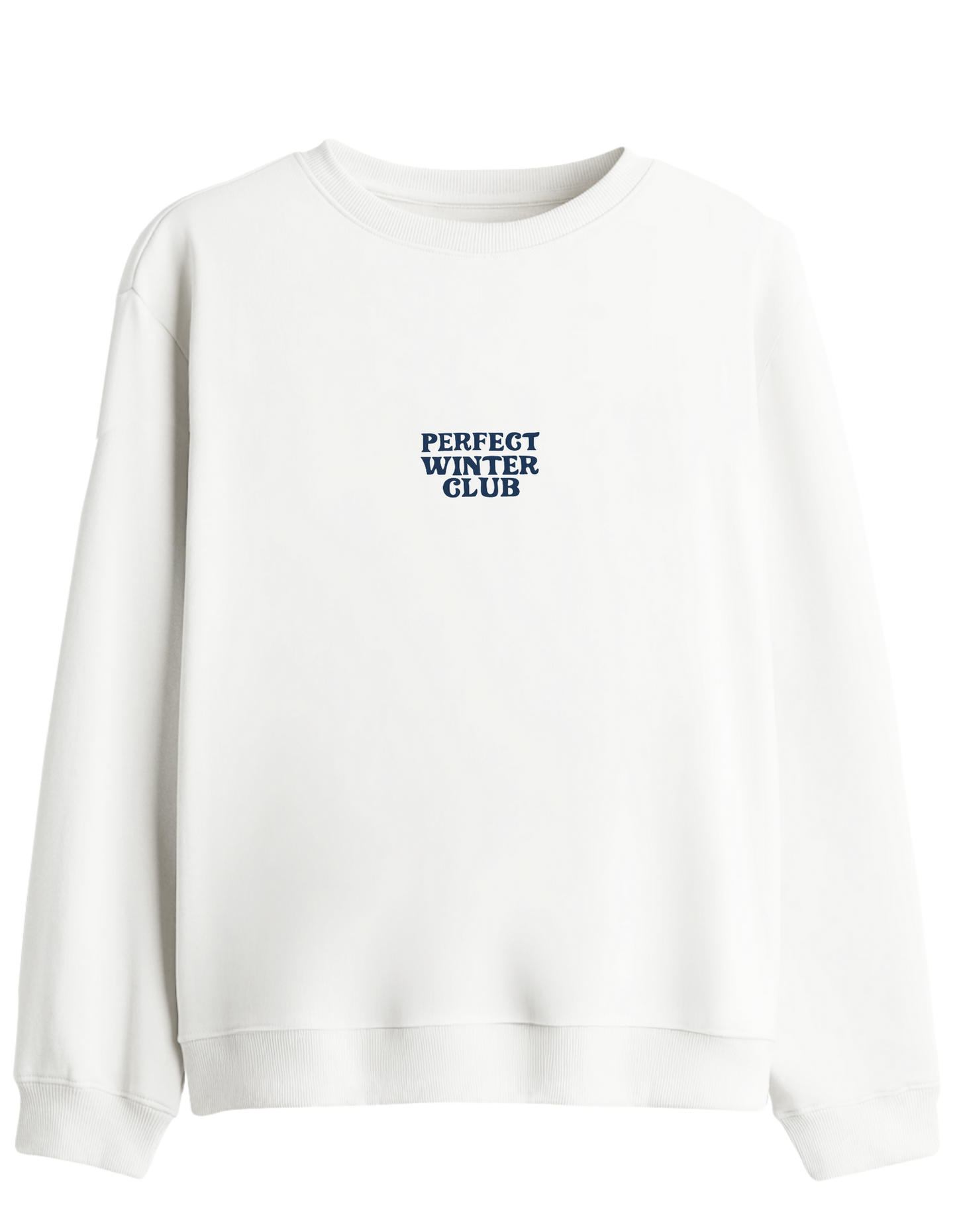 Winter Club Baskılı Bisiklet Yaka Sweatshirt
