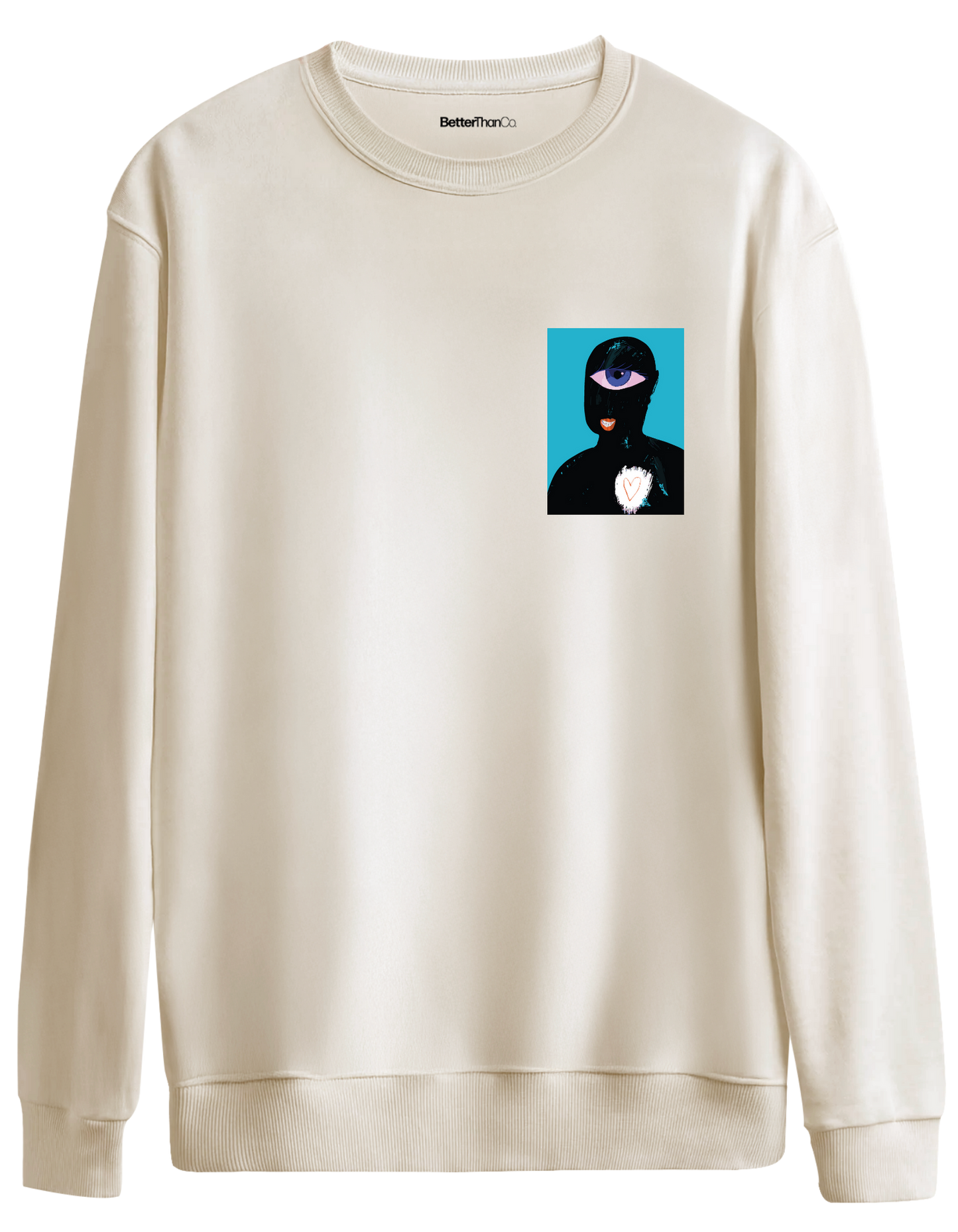 Oracle Eye Baskılı Bisiklet Yaka Oversize Sweatshirt