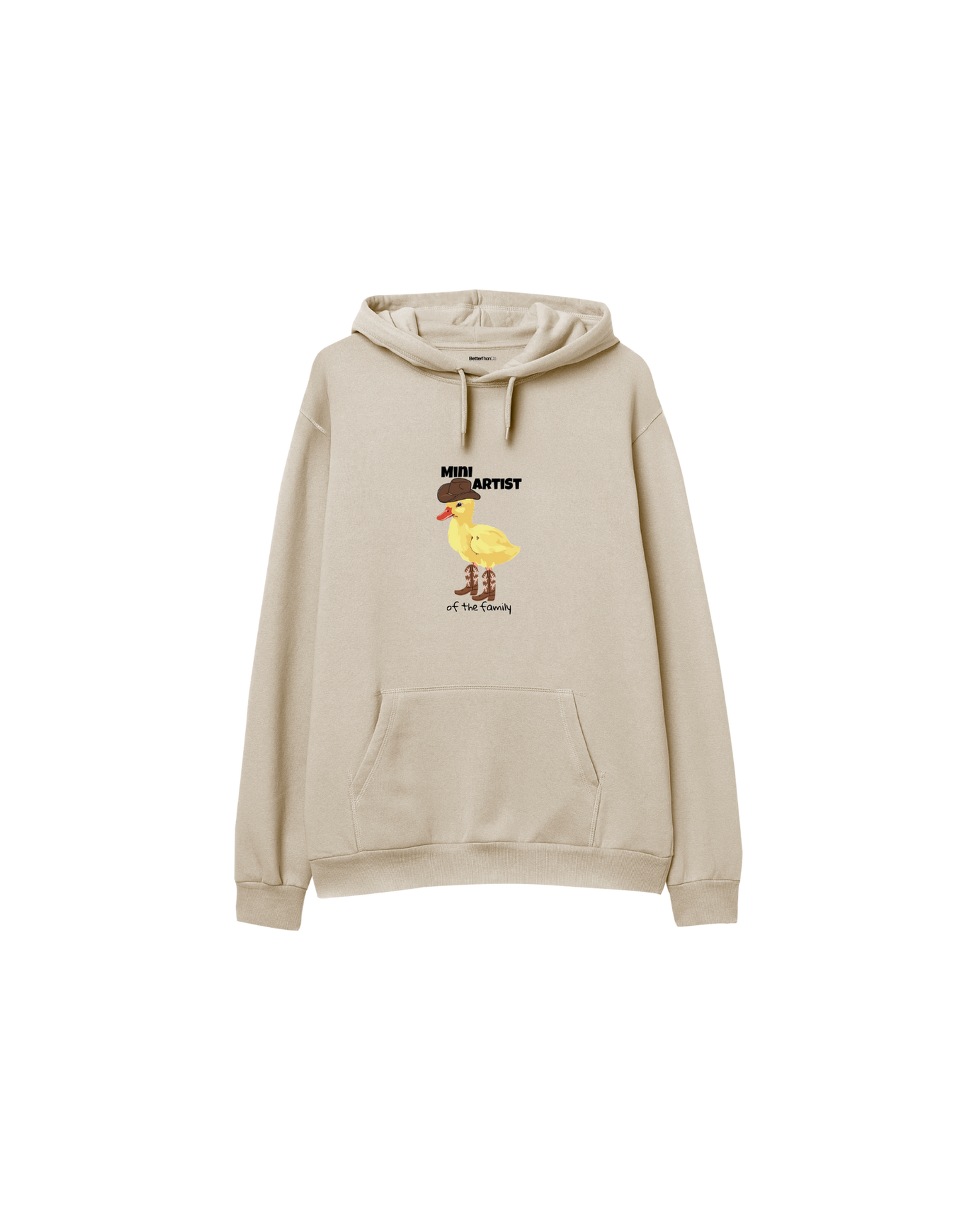 Mini Artist Baskılı Oversize Kapüşonlu Çocuk Hoodie