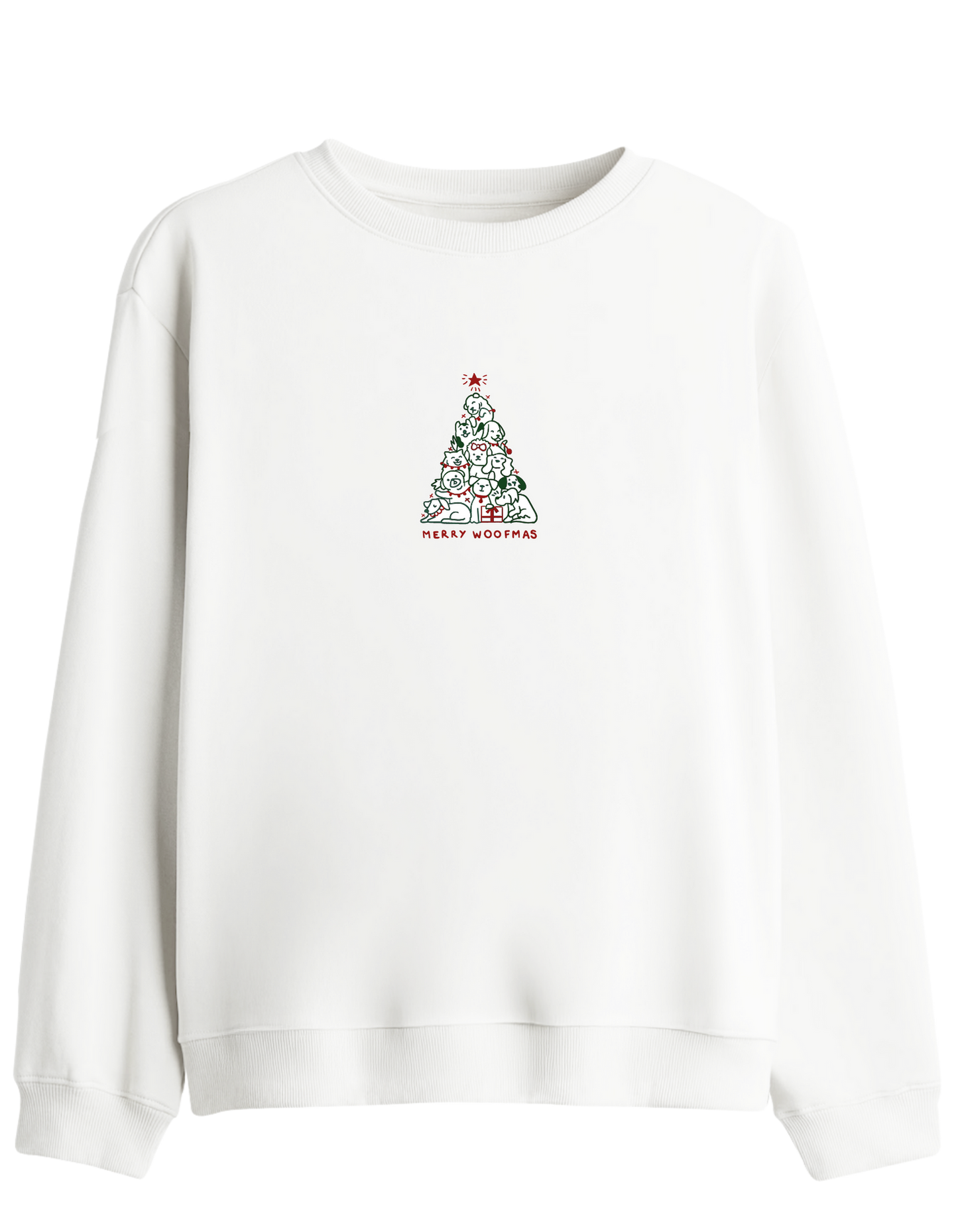 Woofmas Baskılı Bisiklet Yaka Sweatshirt