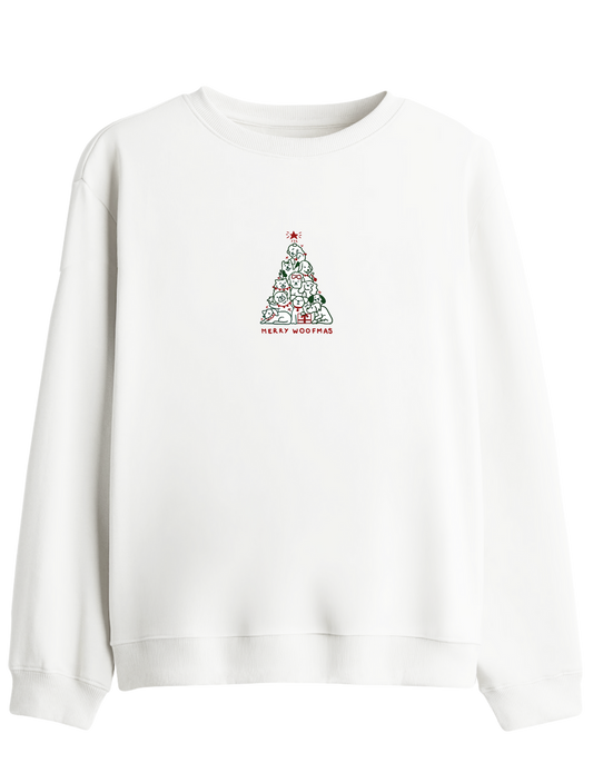 Woofmas Baskılı Bisiklet Yaka Sweatshirt