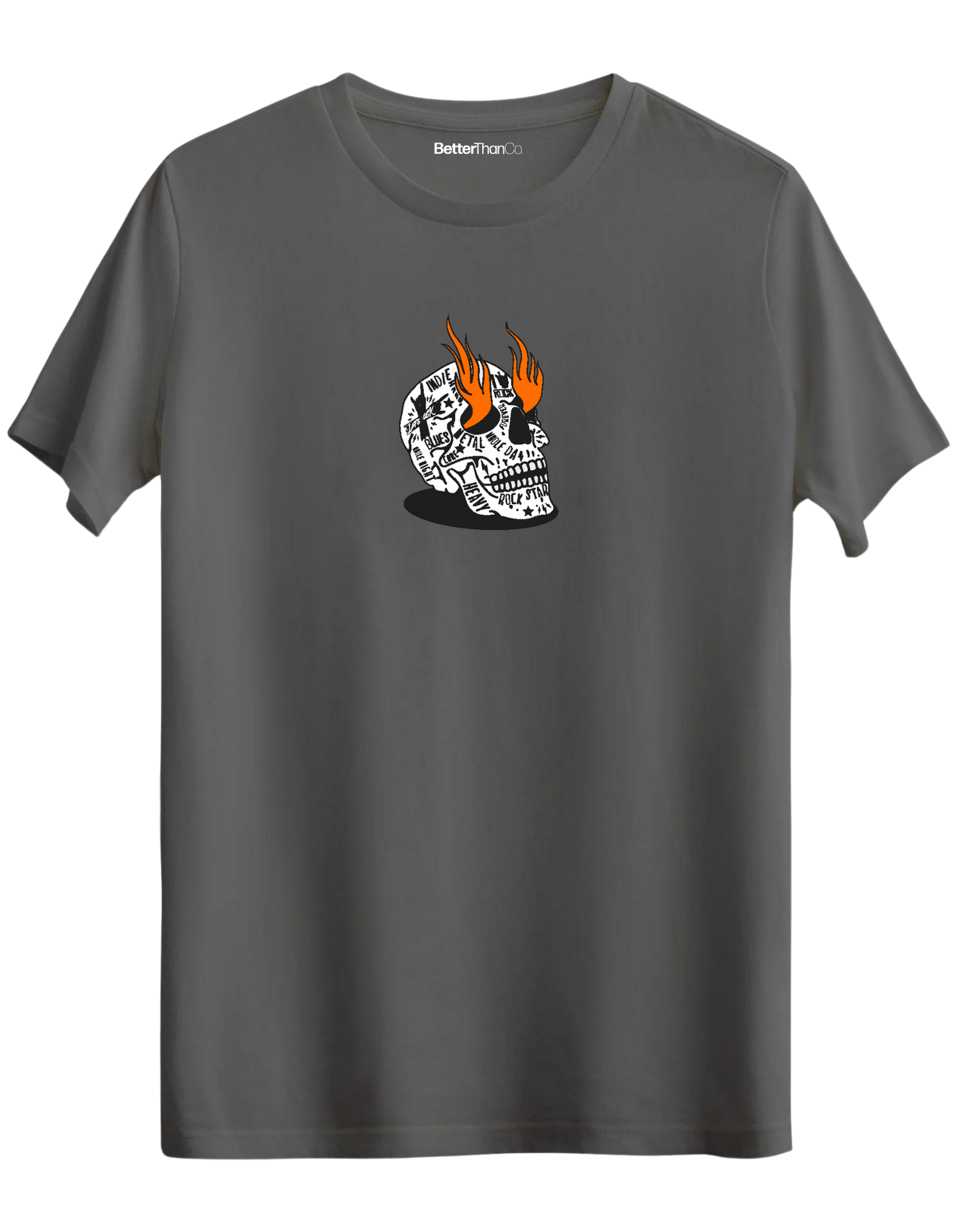 Rock Star Baskılı Bisiklet Yaka Regular T-shirt
