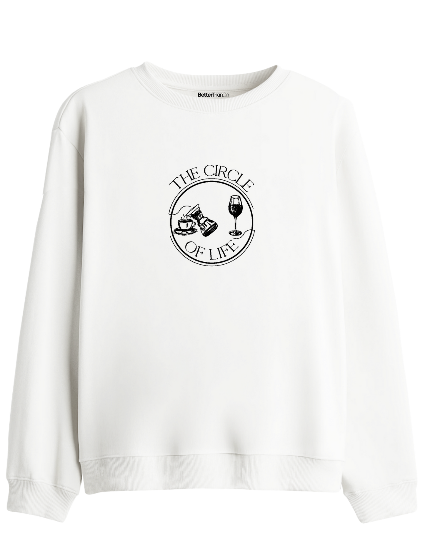 Circle Of Life Baskılı Bisiklet Yaka Sweatshirt