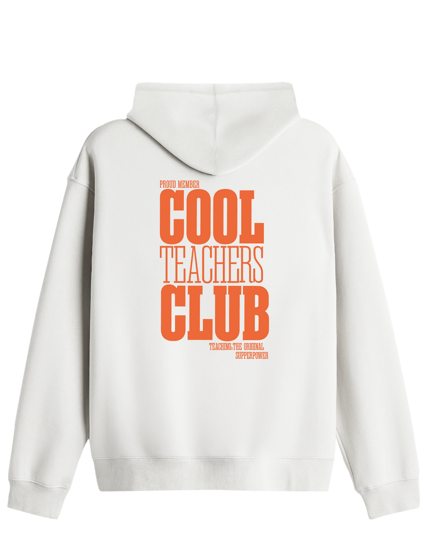 Cool Teachers Club Baskılı Unisex Kapüşonlu Yaka Hoodie