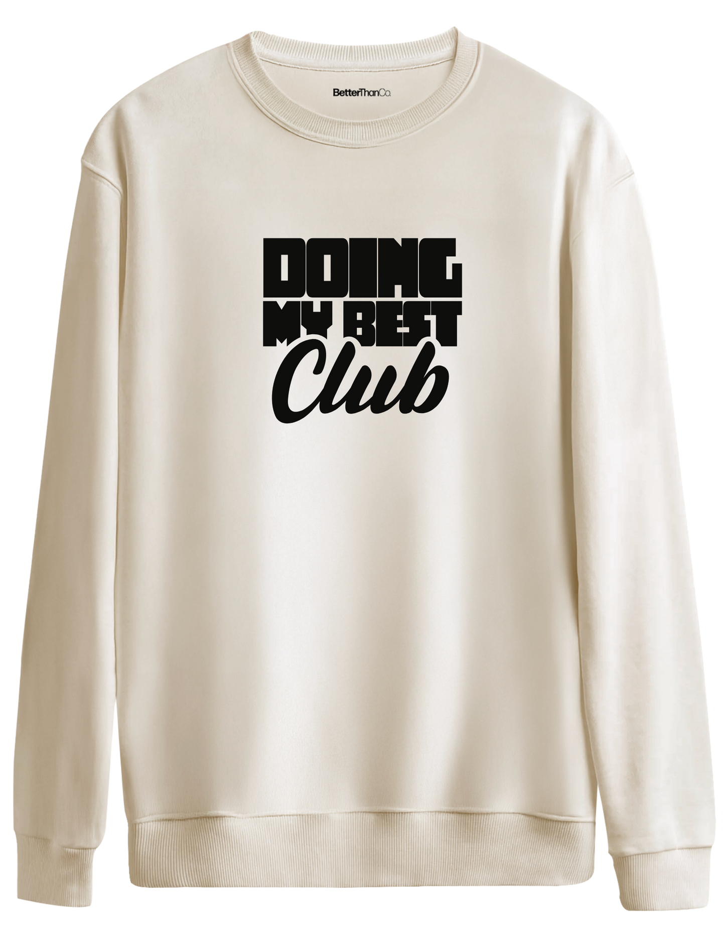 Best Club Baskılı Bisiklet Yaka Oversize Sweatshirt