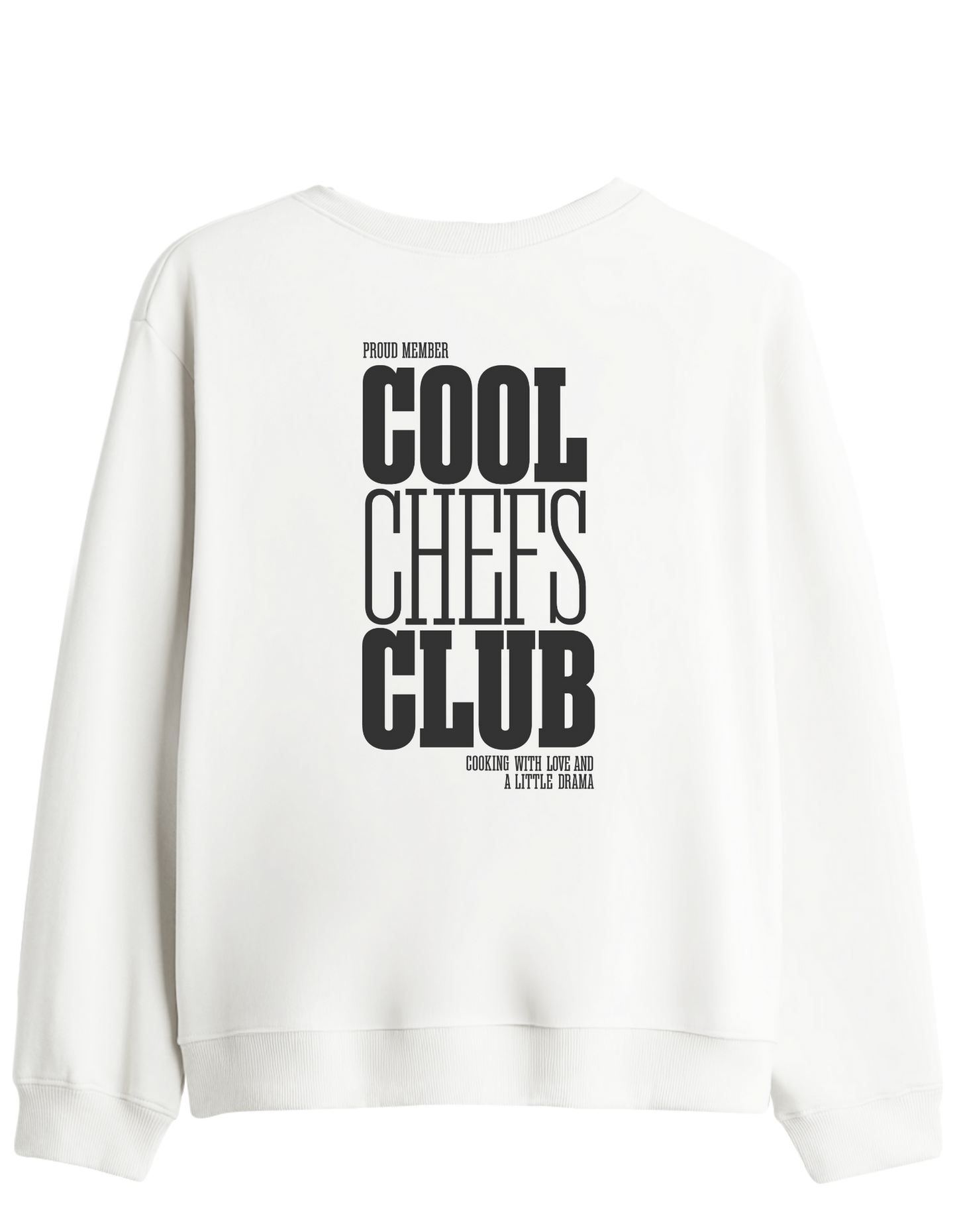 Cool Chefs Club Baskılı Bisiklet Yaka Sweatshirt