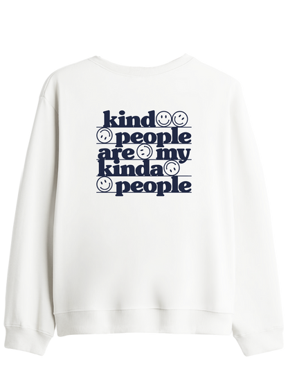 Be Kind Baskılı Bisiklet Yaka Sweatshirt
