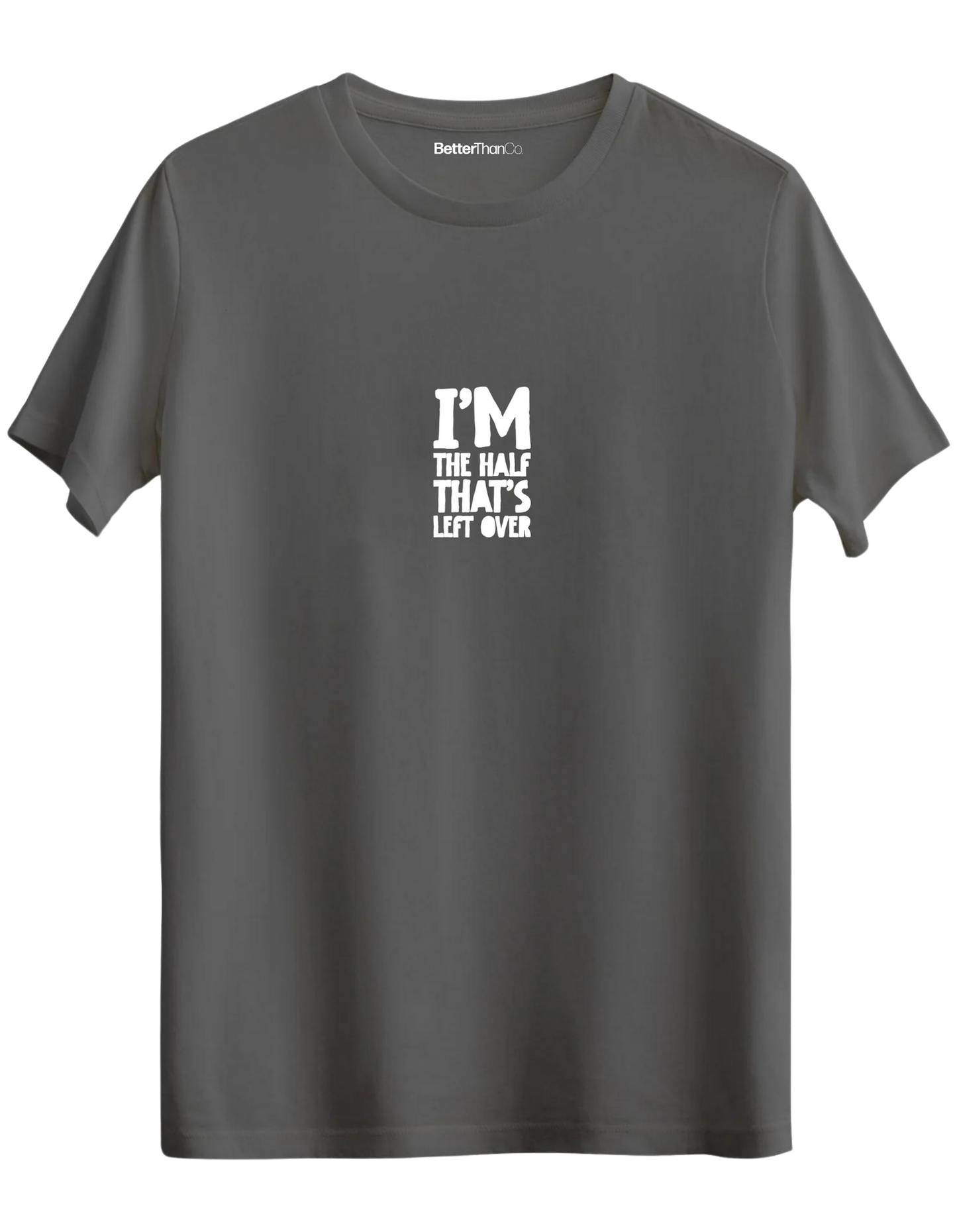 That's Left Over Baskılı Bisiklet Yaka Regular T-shirt
