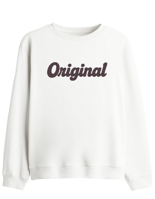 Orijinal Baskılı Bisiklet Yaka Sweatshirt