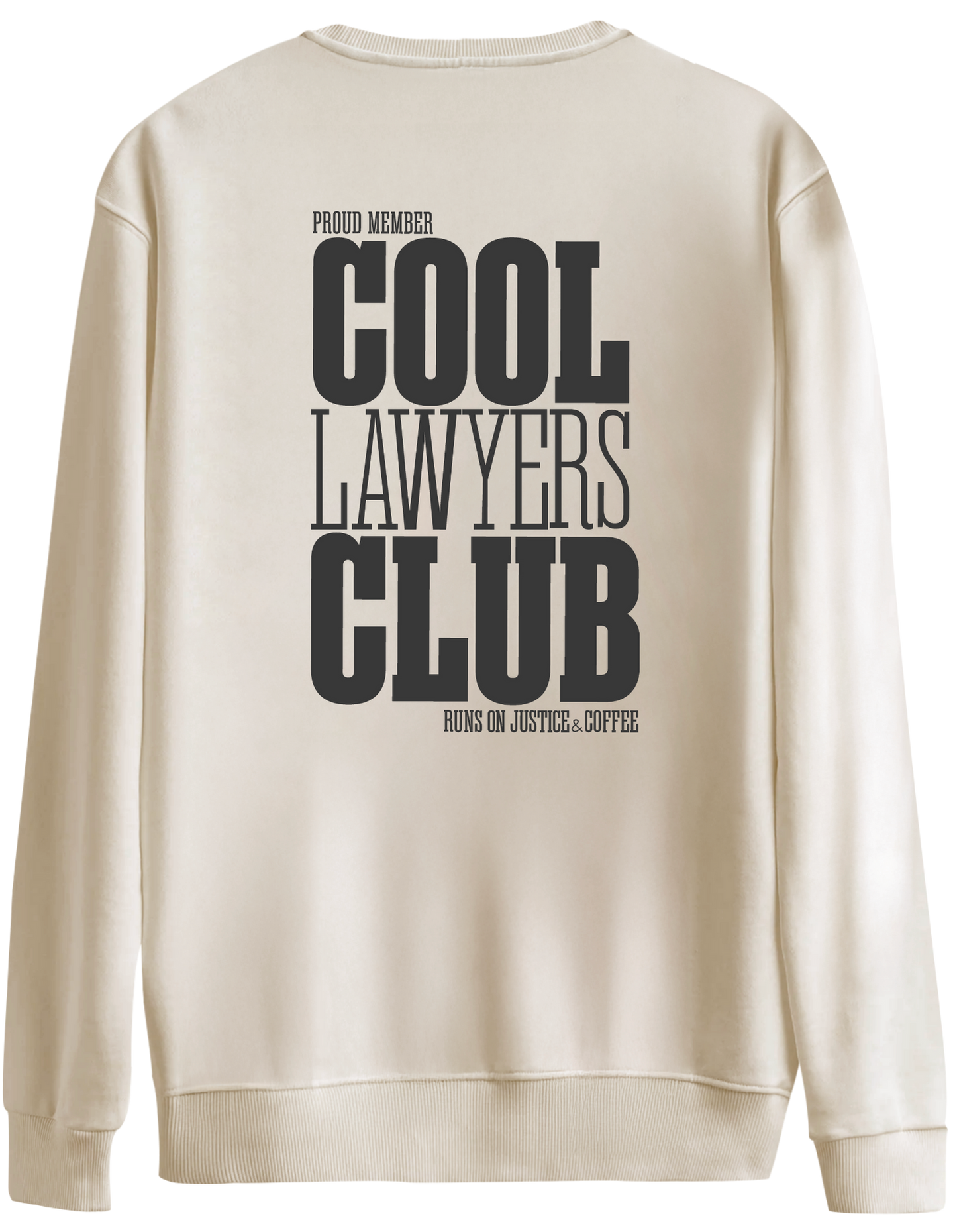 Cool Lawyers Club Baskılı Bisiklet Yaka Oversize Sweatshirt