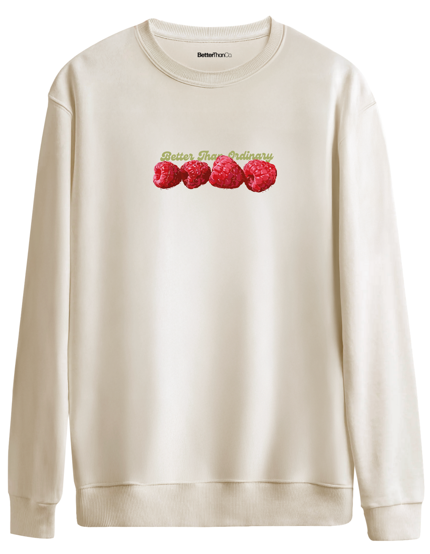 BetterThanOrdinary Baskılı Bisiklet Yaka Oversize Sweatshirt