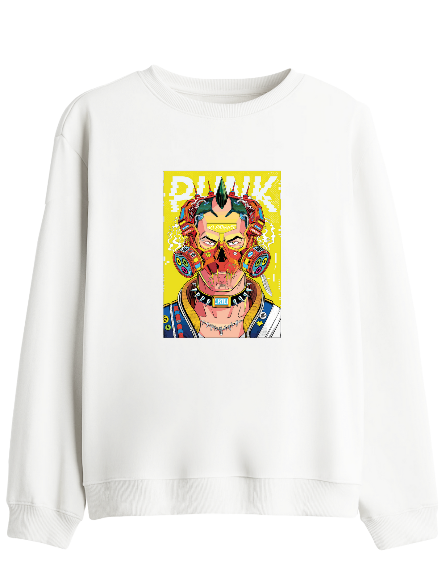 No Patience Baskılı Bisiklet Yaka Sweatshirt