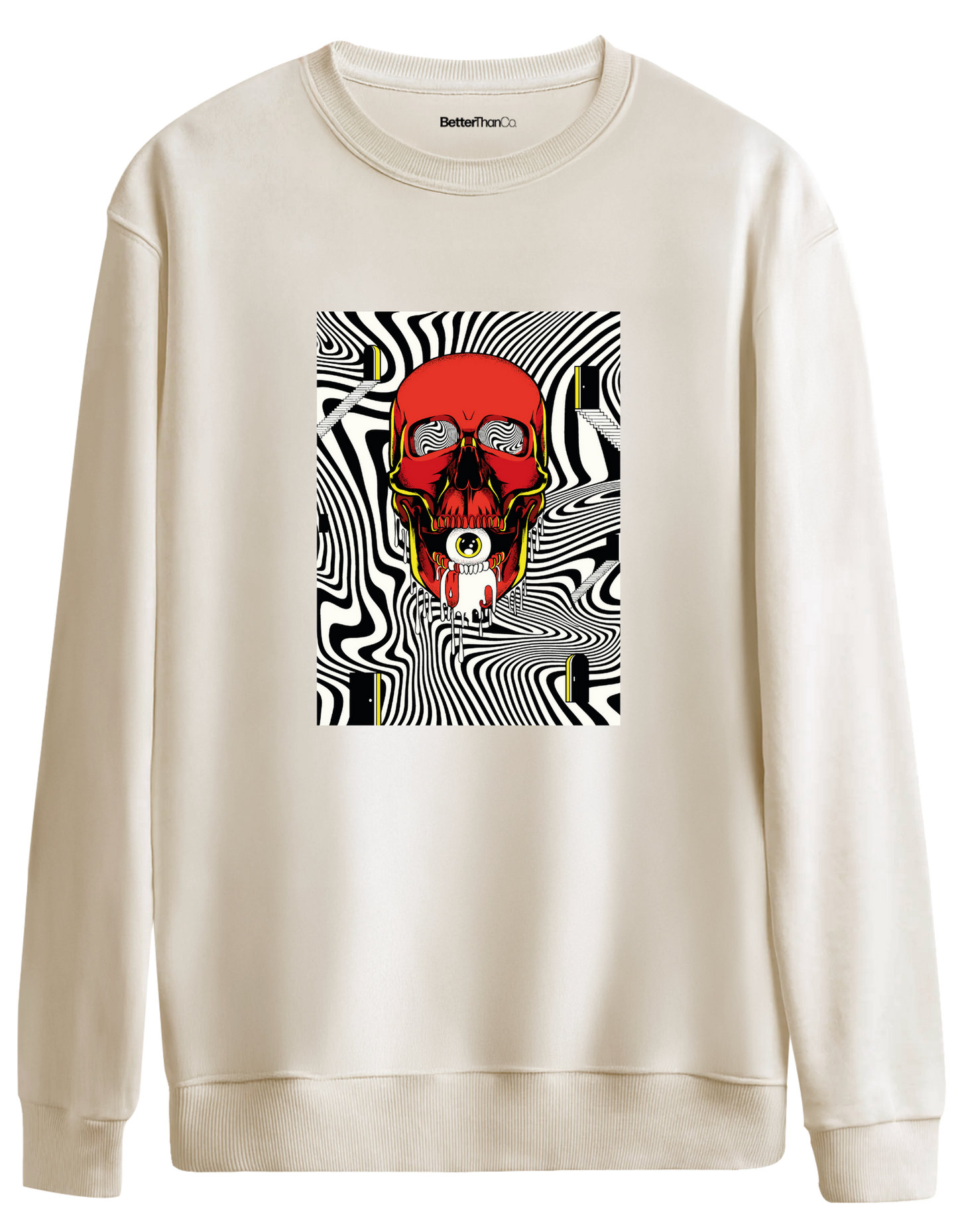 Handsome Baskılı Bisiklet Yaka Oversize Sweatshirt