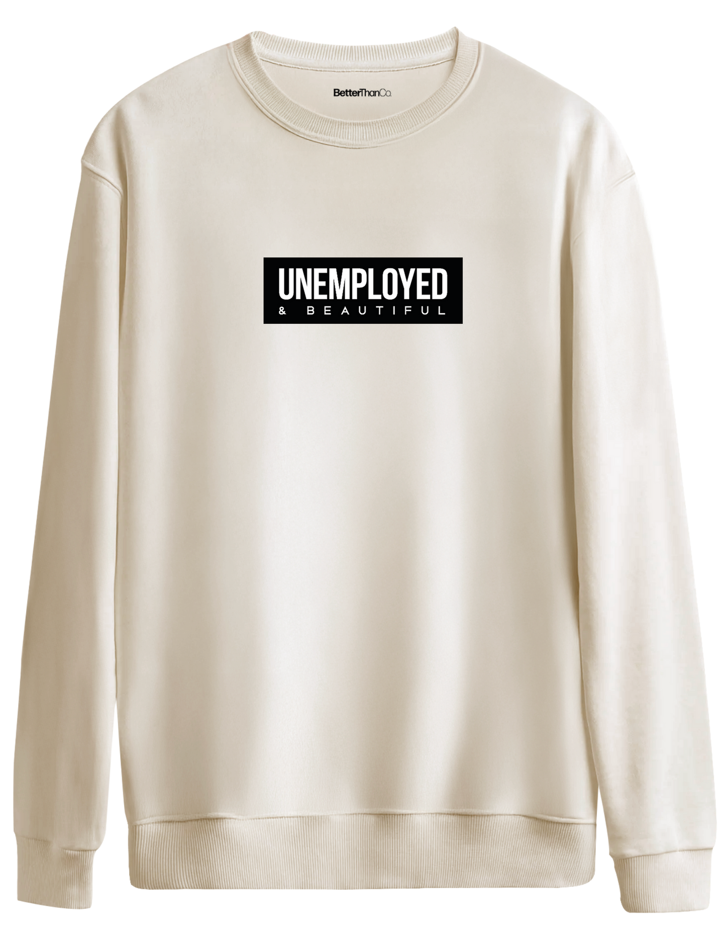 Unemployed Baskılı Bisiklet Yaka Oversize Sweatshirt