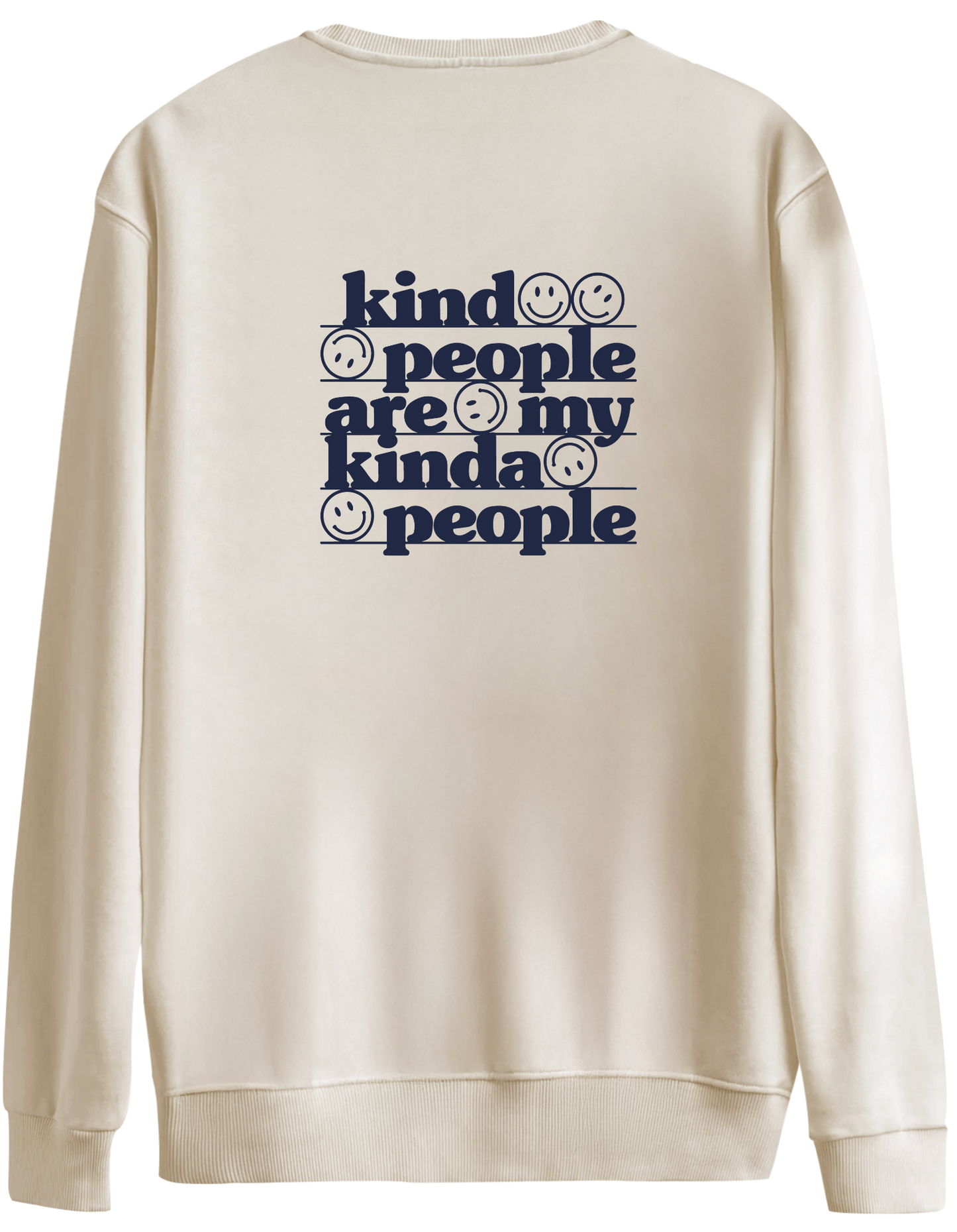 Be Kind Baskılı Bisiklet Yaka Oversize Sweatshirt
