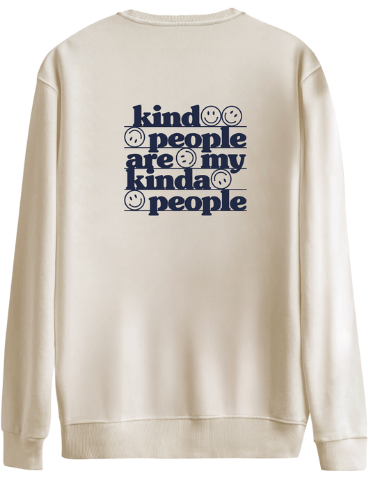 Be Kind Baskılı Bisiklet Yaka Oversize Sweatshirt