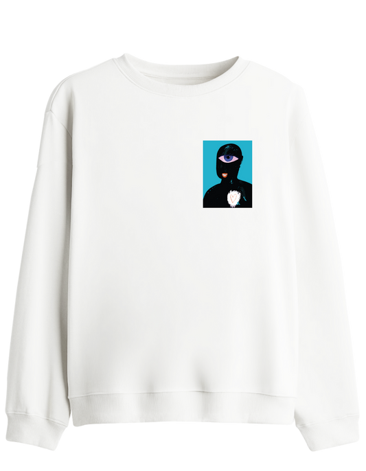 Oracle Eye Baskılı Bisiklet Yaka Sweatshirt