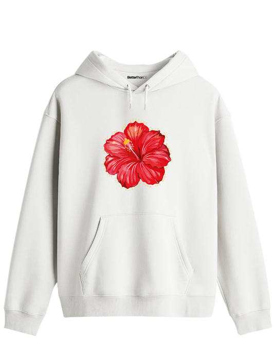 Garden Whisper Baskılı Unisex Kapüşonlu Yaka Hoodie