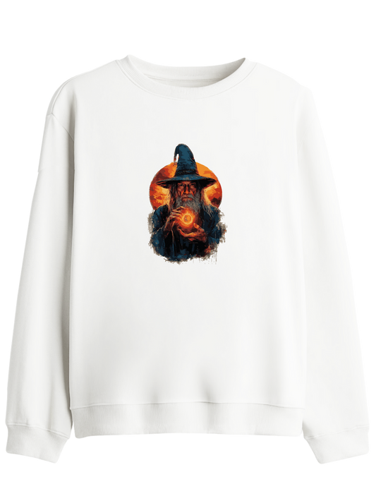 The Power Of The Ring Baskılı Bisiklet Yaka Sweatshirt